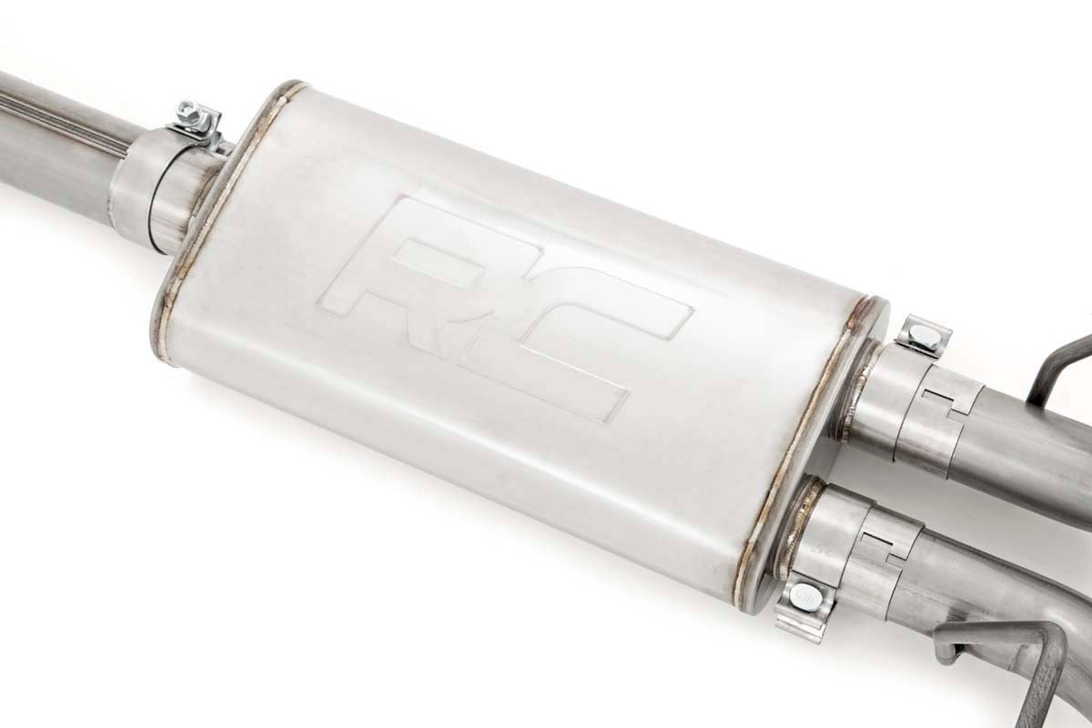 Chevrolet Silverado 1500 Performance Exhaust - Rough Country - Dual Cat Back - Black - '11-'18